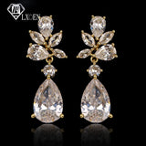Bridal Wedding Cubic Zircon Dangle Drop Earrings