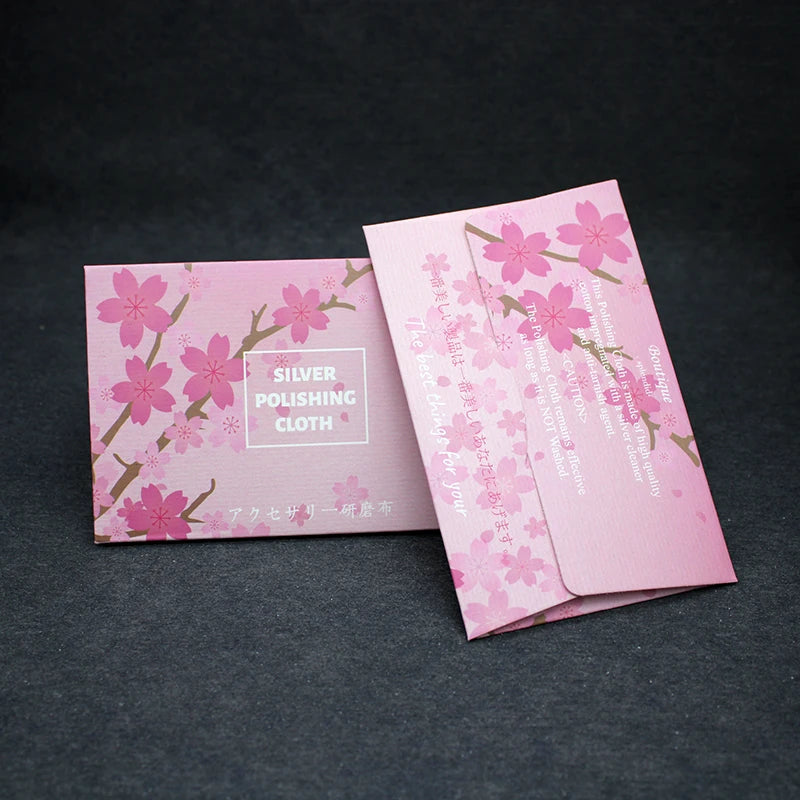 Cherry Blossom Silver Jewelry Polishing Cloth