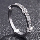 Romantic Couple Zircon Pair Ring Personality Ladies Proposal