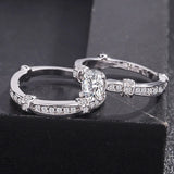 Romantic Couple Zircon Pair Ring Ladies Proposal