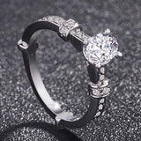 Romantic Couple Zircon Pair Ring Ladies Proposal