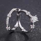 Romantic Couple Zircon Pair Ring Personality Ladies Proposal