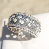 Crystal CZ Stone Wedding Rings For Lover Couple Rings Engagement Party Jewelry