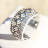 Crystal CZ Stone Wedding Rings For Lover Couple Rings Engagement Party Jewelry