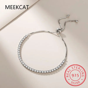 925 Silver Moissanite Diamond Gemstone Bracelet