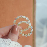 Romantic CZ Stud Earrings 14k Plated Pearl Flower Earrings