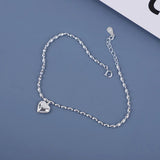 925 Sterling Silver Love Symbol Ankle Bracelet