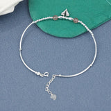 Romantic Love Symbol Pendant Anklet 925 Sterling Silver Ankle Bracelet
