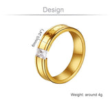 Zircon Stone Couple Silver Wedding Band Rings