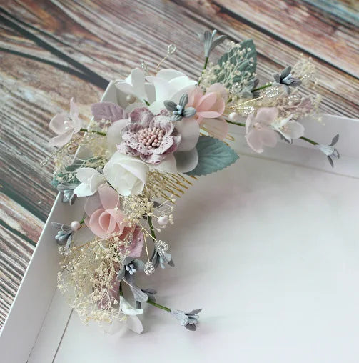 Floral Bridal Hair Comb Headpiece Wedding Accessories