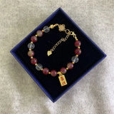 Romantic Style Tourmaline Jades Crystal Beads Pendant Bracelet