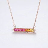 Romantic S925 Sterling Silver Pendant Necklace Ladies High Zircon Necklace