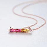 Romantic S925 Sterling Silver Pendant Necklace Ladies High Zircon Necklace