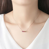 Romantic S925 Sterling Silver Pendant Necklace Ladies High Zircon Necklace