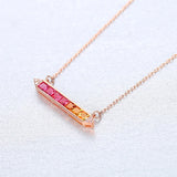 Romantic S925 Sterling Silver Pendant Necklace Ladies High Zircon Necklace