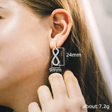 Romantic 925 Silver Infinity Earrings for Women