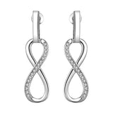 Romantic 925 Silver Infinity Earrings for Women