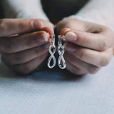 Romantic 925 Silver Infinity Earrings for Women