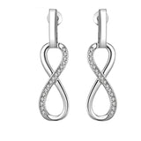 Romantic 925 Silver Infinity Earrings for Women