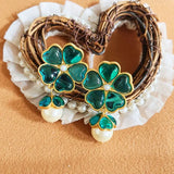 Romantic Flower Petal Clip Earrings Pretty Drop Pendant Accessories