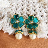 Romantic Flower Petal Clip Earrings Pretty Drop Pendant Accessories