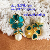 Romantic Flower Petal Clip Earrings Pretty Drop Pendant Accessories