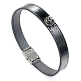 Romantic Glossy Scales Leather Choker Necklace 41CM