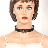 Romantic Glossy Scales Leather Choker Necklace 41CM