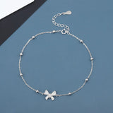 925 Sterling Silver Zircon Anklet - Romantic Gift for Women