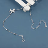 925 Sterling Silver Zircon Anklet - Romantic Gift for Women