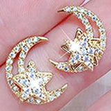 Romantic Glamour Spin Stars Necklace Earrings Rings Stylish Feminine Jewelry