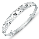925 Silver Gypsophila Star Bangle Bracelet