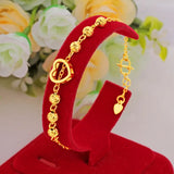 Romantic Heart 18K Bracelet Wedding Engagement Jewelry