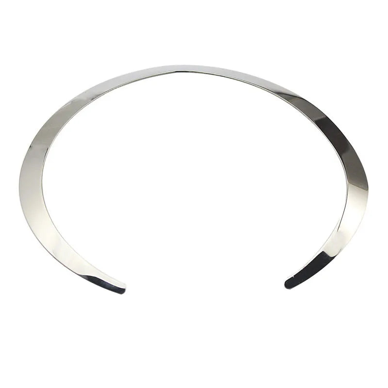 Romantic Heart Style Necklace Silver Stainless Steel Choker