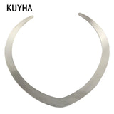 Romantic Heart Style Necklace Silver Stainless Steel Choker