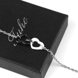 Heart Shape Ceramic Bracelet Siver Fill Stainless Steel Link Bracelets For Women