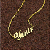 Personalized Name Choker Signature Necklace Stainless Steel