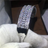 Romantic Lady Bangle Princess CZ Stone Bracelet Wedding Bangles