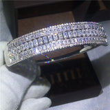 Romantic Lady Bangle Princess CZ Stone Bracelet Wedding Bangles