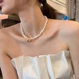Baroque Freshwater Pearl Necklace 14K Filled Heart Pendant Jewelry