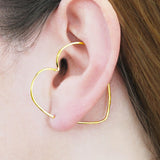 Romantic Heart Ear Cuff Ear Climber Earrings 14k Filled Jewelry