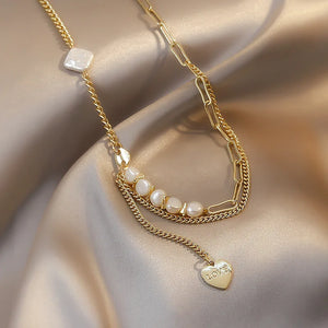 Baroque Freshwater Pearl Necklace 14K Filled Wedding Jewelry