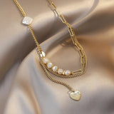 Baroque Freshwater Pearl Necklace 14K Filled Wedding Jewelry