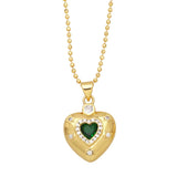 Heart Pendant Wedding Jewelry Necklace Crystal Choker Women