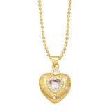 Heart Pendant Wedding Jewelry Necklace Crystal Choker Women