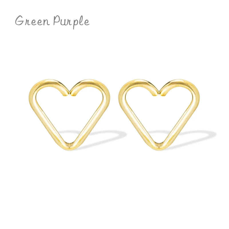Romantic Heart Ear Cuff 14K Filled Earrings Oorbellen Minimalist Brincos