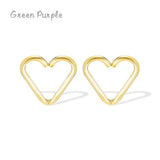 Romantic Heart Ear Cuff 14K Filled Earrings Oorbellen Minimalist Brincos