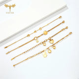 Romantic Love Letter Charm Bracelet Stainless Steel Women Jewelry