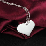 925 Silver Heart Necklace Women Dainty Love Charm Jewelry