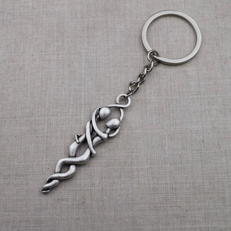 Romantic Embrace Keychain Lovers Hug Pendant Jewelry Gift
